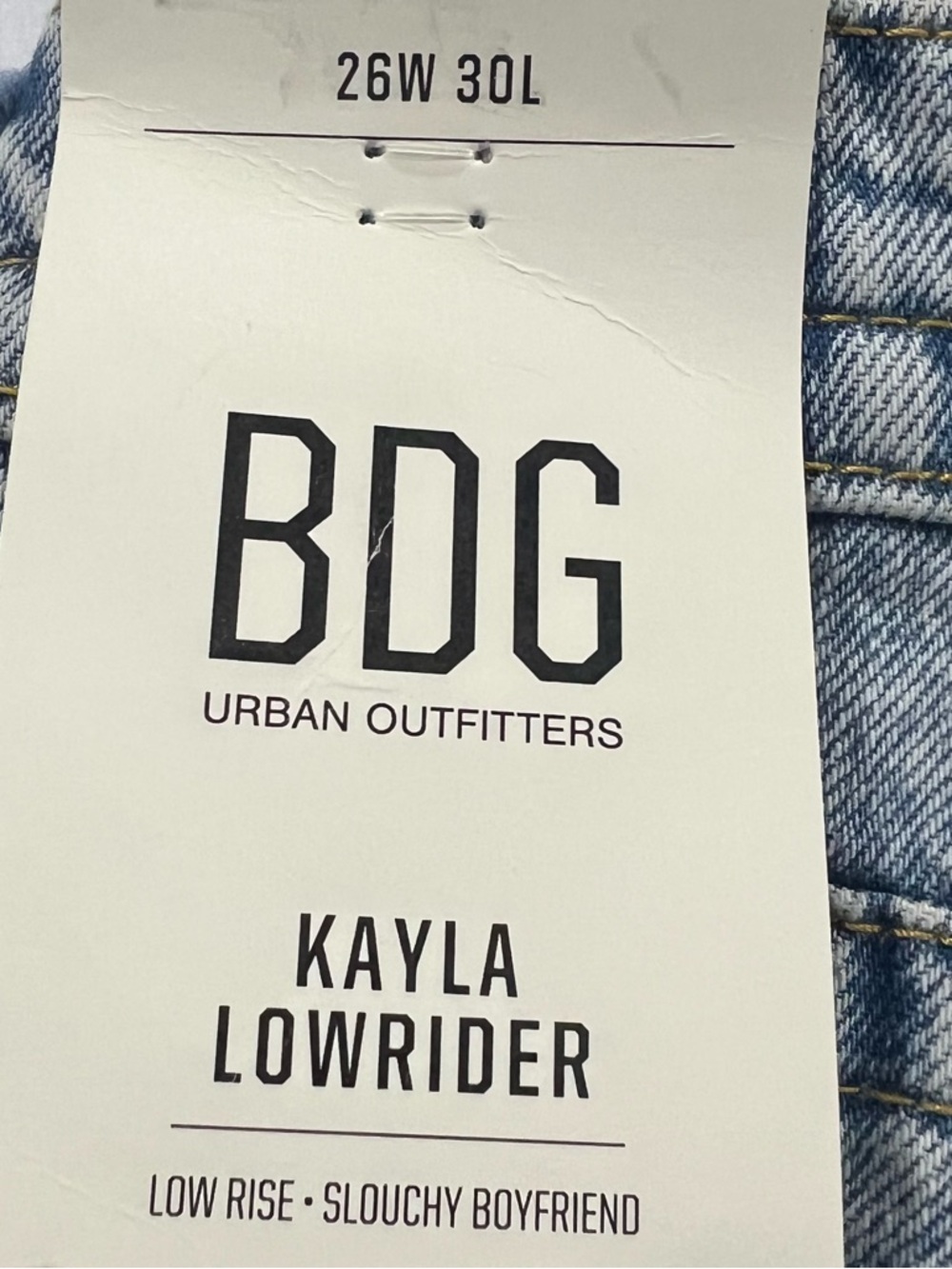 BDG Kayla LowRider Jeans Low Rise Slouchy Boyfriend Vintage Blue 26 - Picture 4 of 14